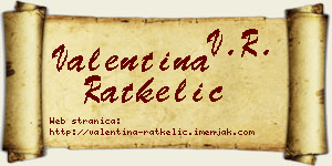 Valentina Ratkelić vizit kartica